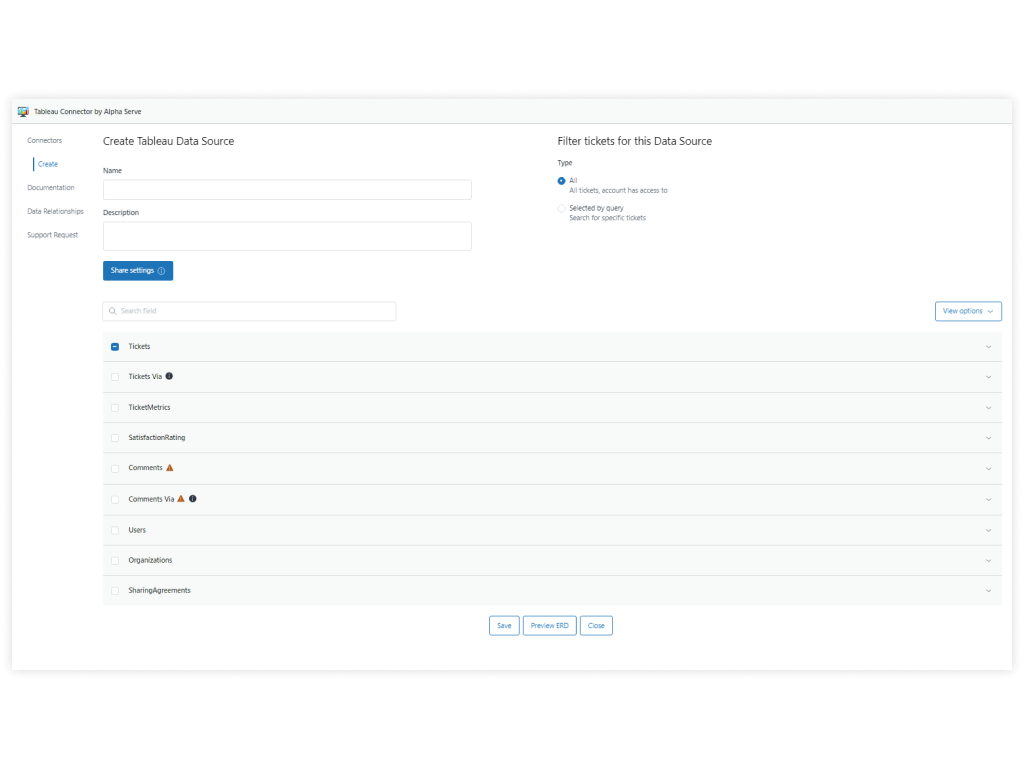 Tableau Connector by Tempo screenshot 1
